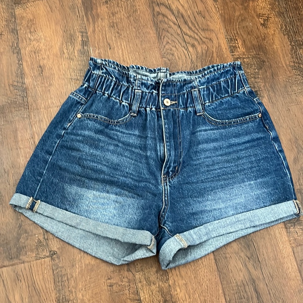 Kancan High Rise paper bag shorts
